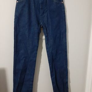 Wrangler Jeans Mens Blue 13MWZ Straight Cowboy Dark Wash Denim Tag 30x33